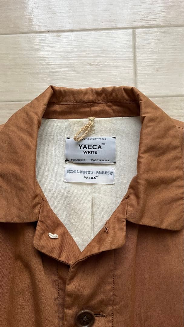 YAECA ヤエカ コットンカバーオールジャケット キャメル ブラウン
