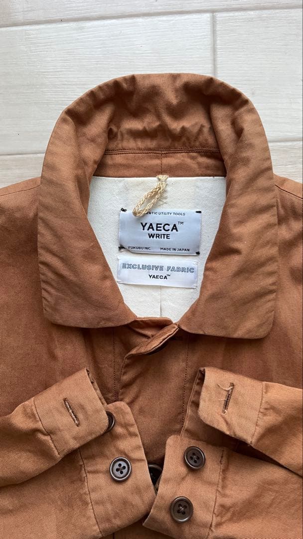YAECA ヤエカ コットンカバーオールジャケット キャメル ブラウン