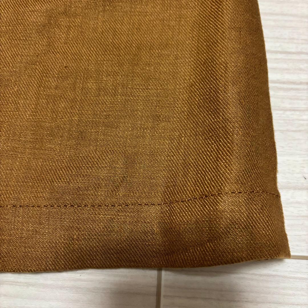 美品 LOISIR ロワズィール 麻 リネン ツイル ベイカー ロング スカート