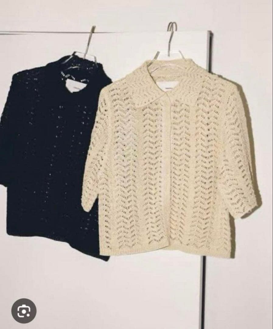 tomato　todayful Lace Knit Shirts クリーム