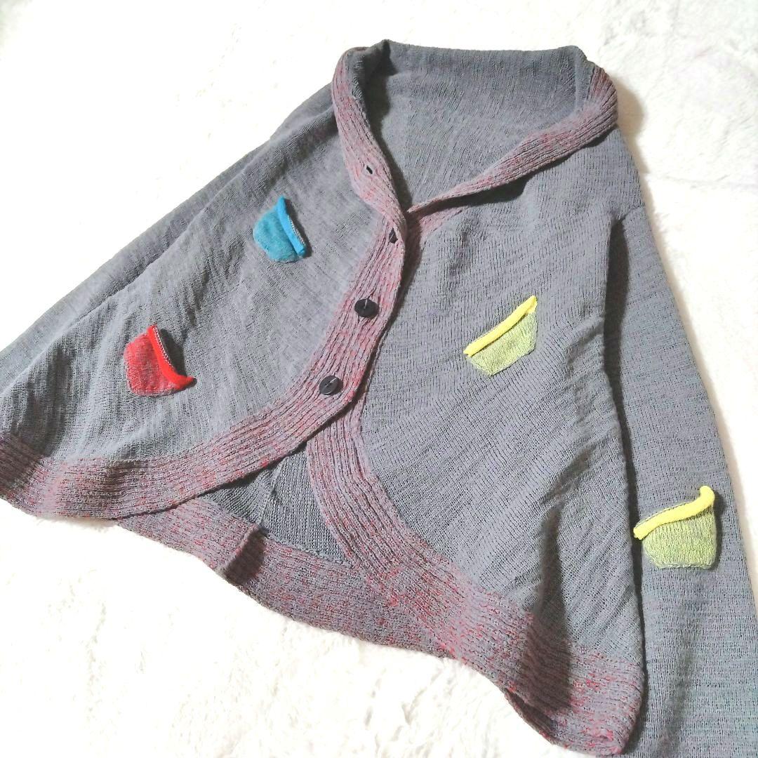 美品 慈雨 センソユニコ 定番 スラリット カーディガン 40