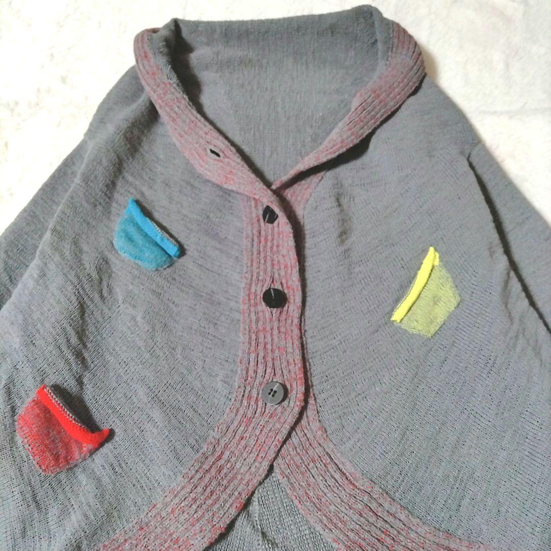 美品 慈雨 センソユニコ 定番 スラリット カーディガン 40