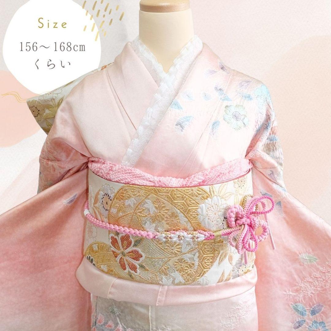 振袖フルセット　辻が花絞り　作家物　ピンク　豪華古典　正絹　成人式