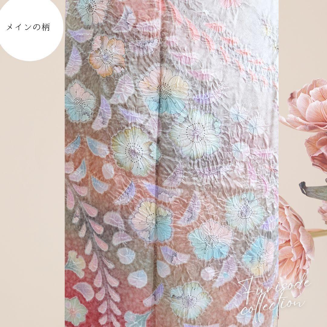 振袖フルセット　辻が花絞り　作家物　ピンク　豪華古典　正絹　成人式
