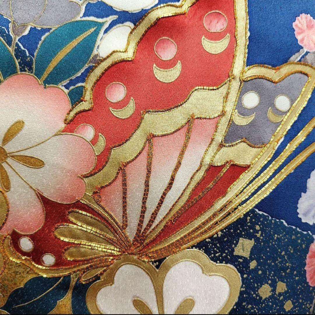SALE中☆振袖フルセット(6点)成人式・金銀彩加工・金駒刺繍・たたき染め・舞蝶