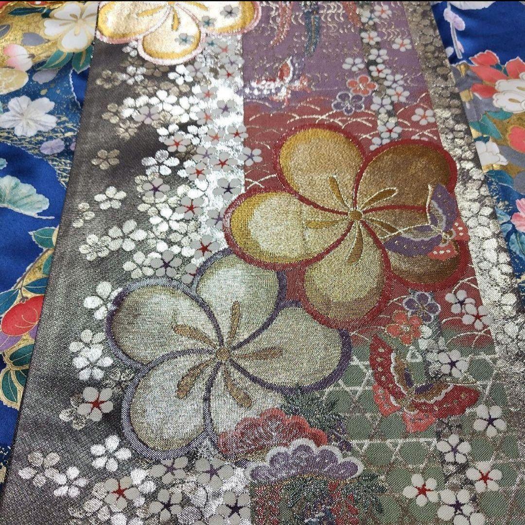 SALE中☆振袖フルセット(6点)成人式・金銀彩加工・金駒刺繍・たたき染め・舞蝶