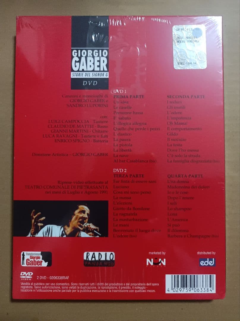 Giorgio Gaber 2DVD Storie del Signor〜 新品