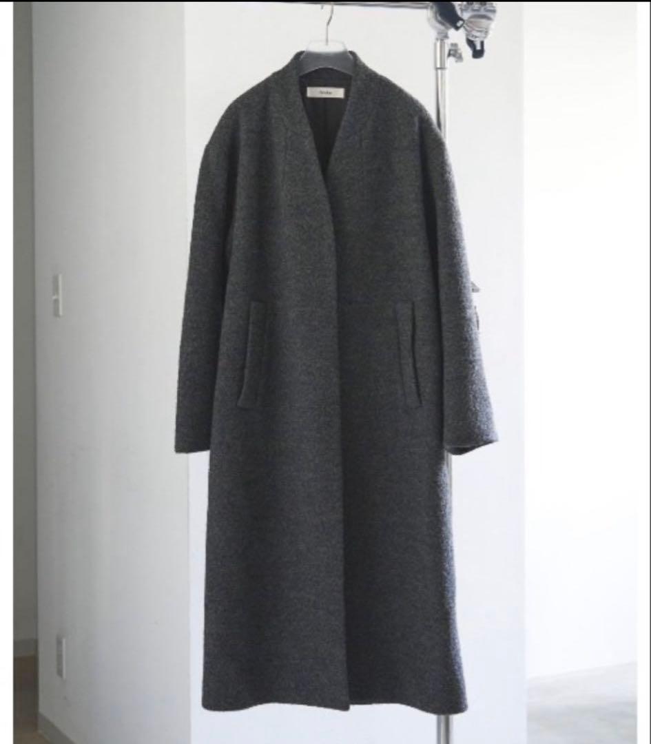 ジャケット・アウター anuke Collarless Cocoon Coat 36