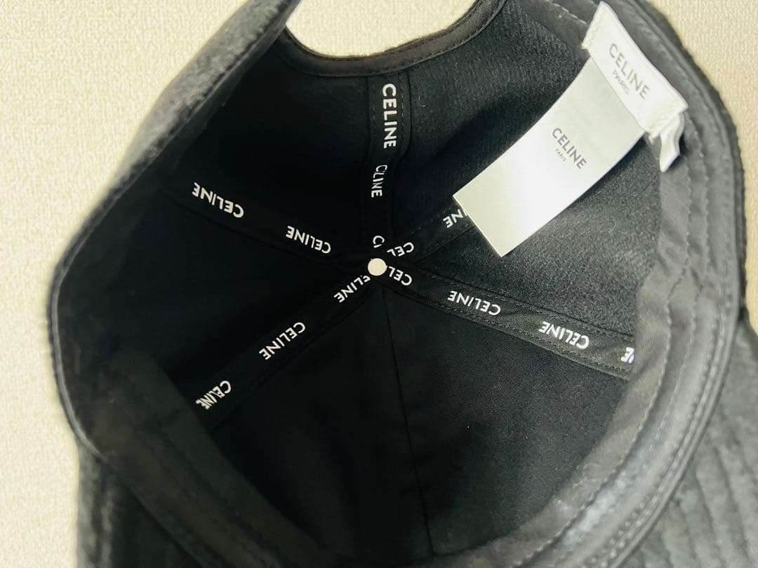 CELINE セリーヌ 黒 ベースボールキャップ Mサイズ