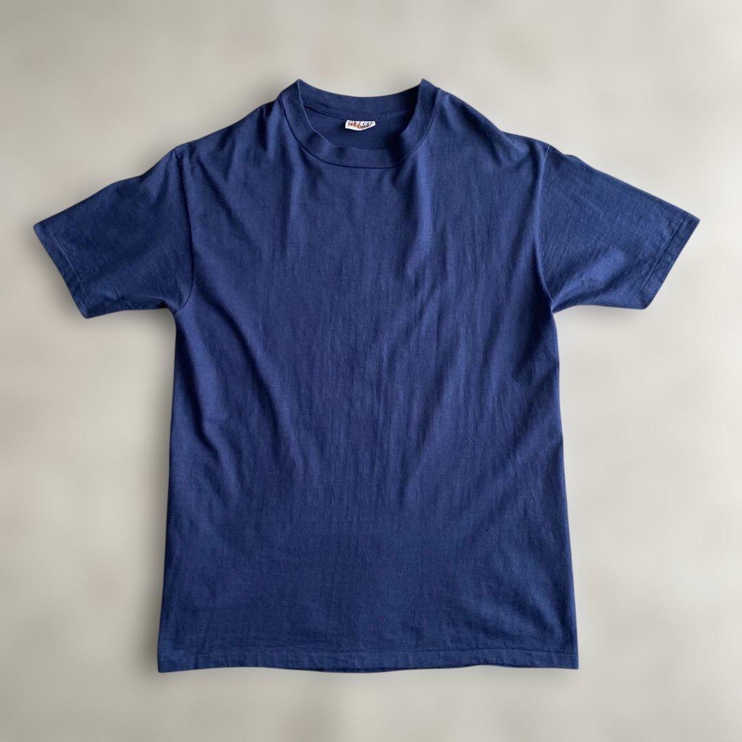 70s 80s Hanes BEEFY-T 無地 Tシャツ 紺 USA製 XL