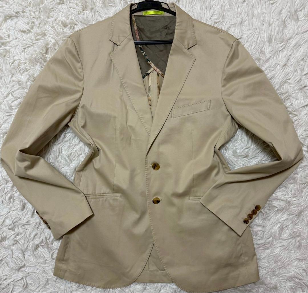 Paul Smith テーラードジャケット　パイピング総柄　高ストレッチ
