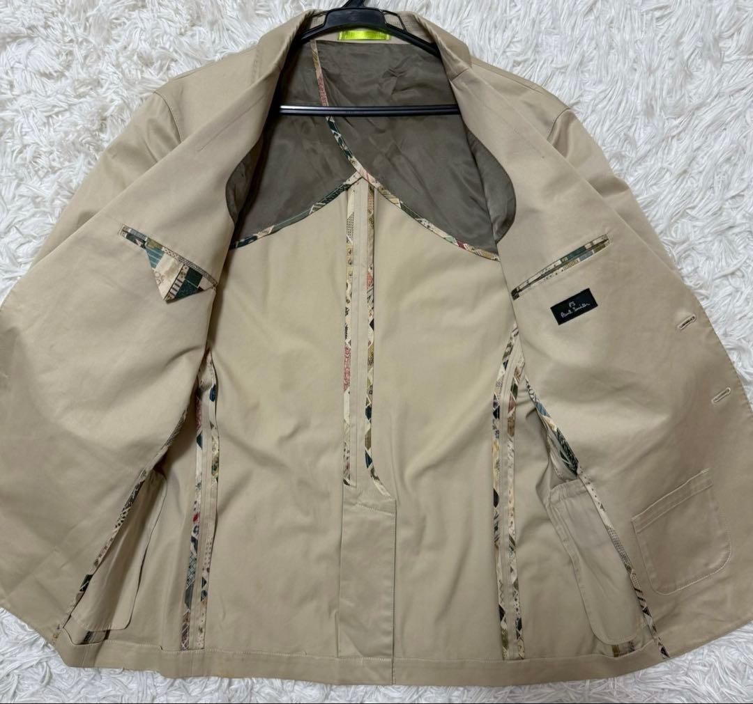 Paul Smith テーラードジャケット　パイピング総柄　高ストレッチ