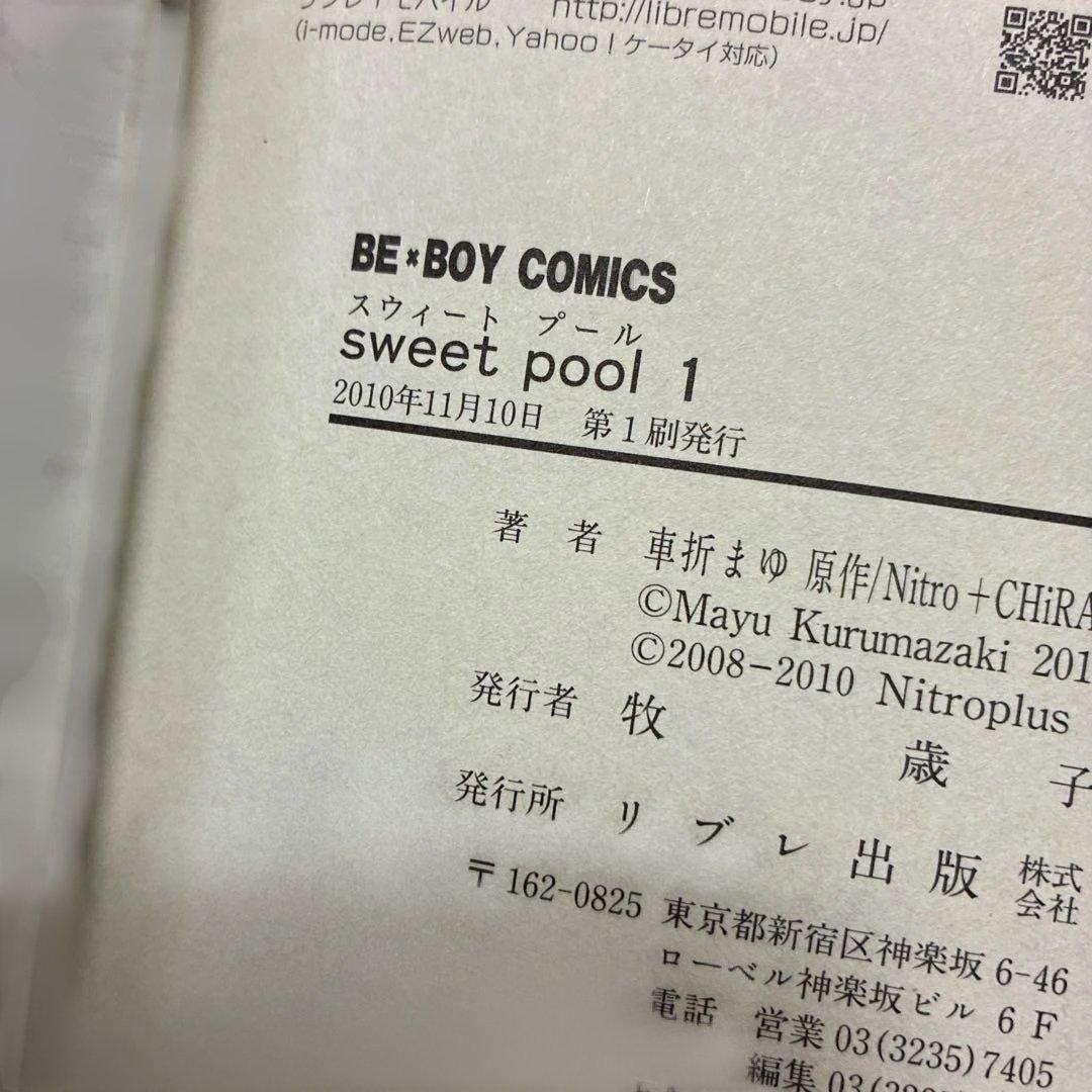 sweet pool コミック　第1刷発行　ニトキラ　ニトロキラル　スイプ