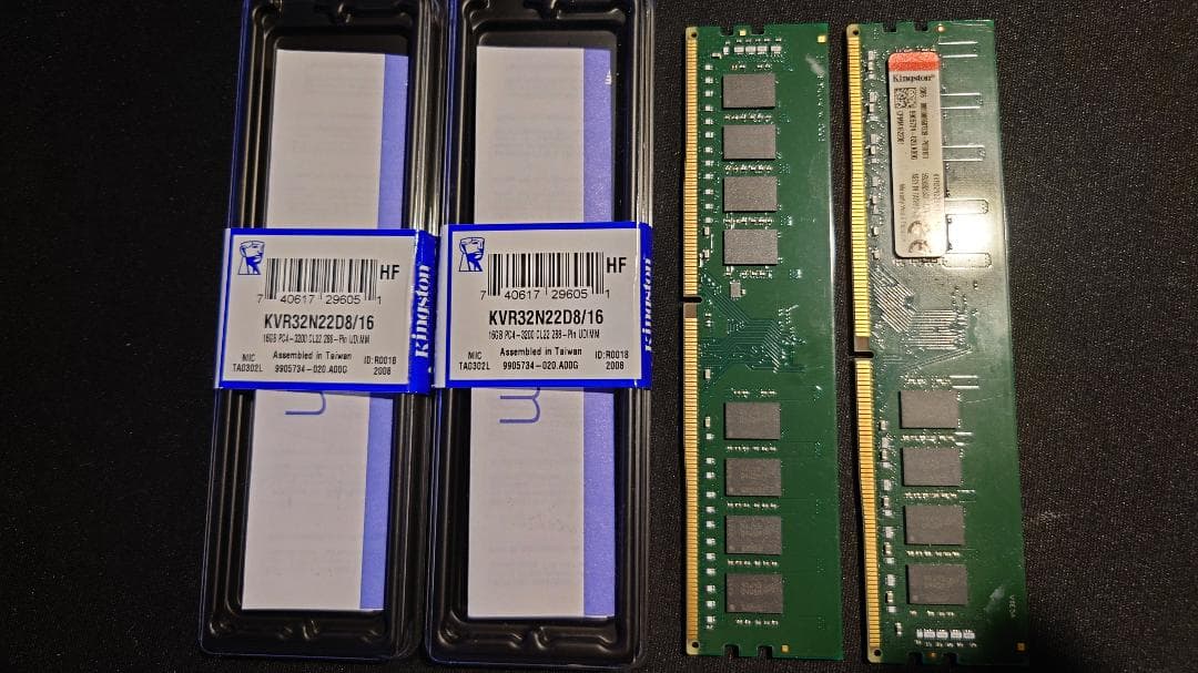 KVR32N22D8/16 DDR4 32GB メモリ 2枚セット