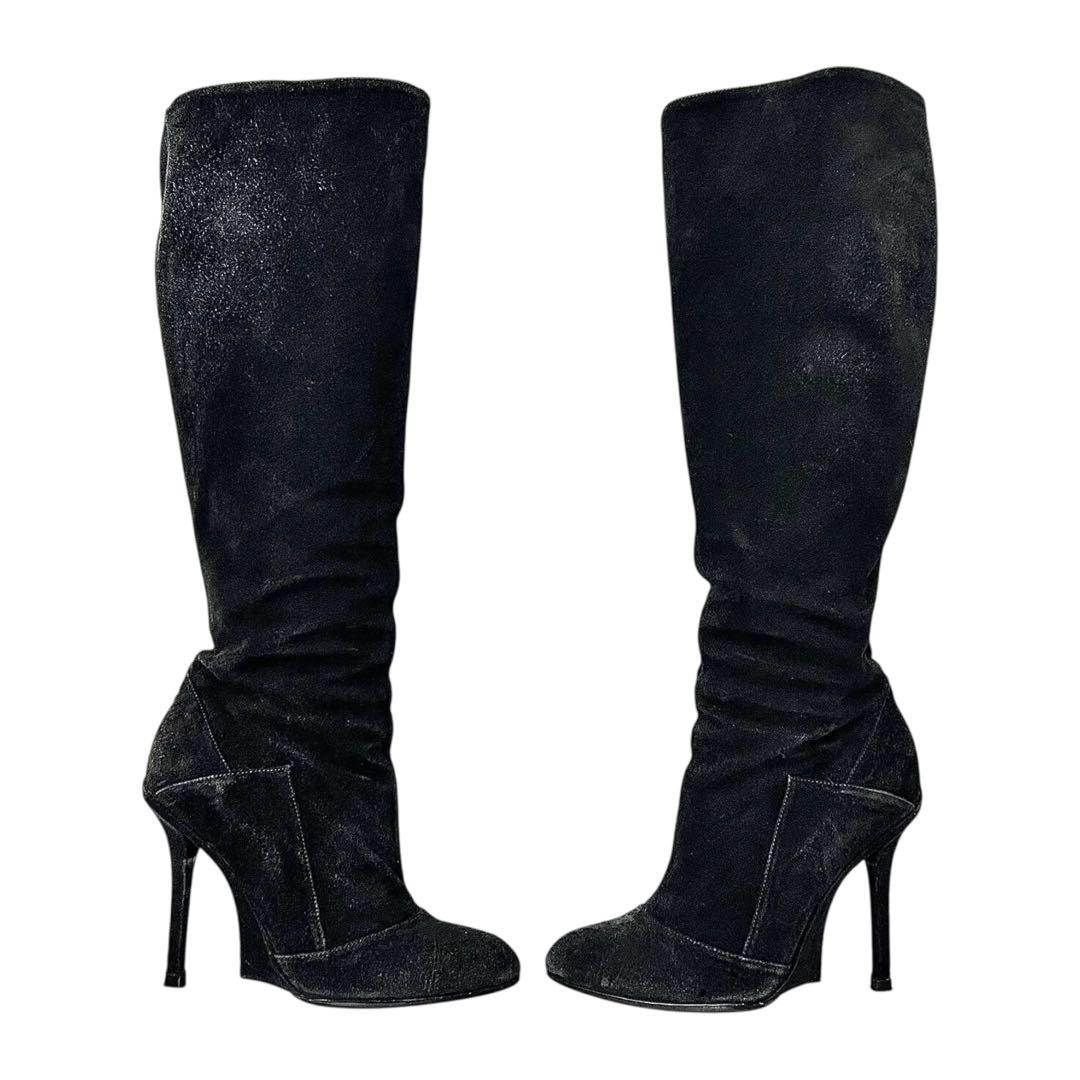 90s YVES SAINT LAURENT スエード ロング ブーツ37