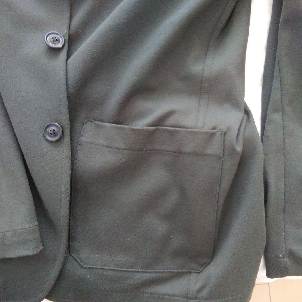 T JACKET シャツジャケット　カーキ　ジャージ生地