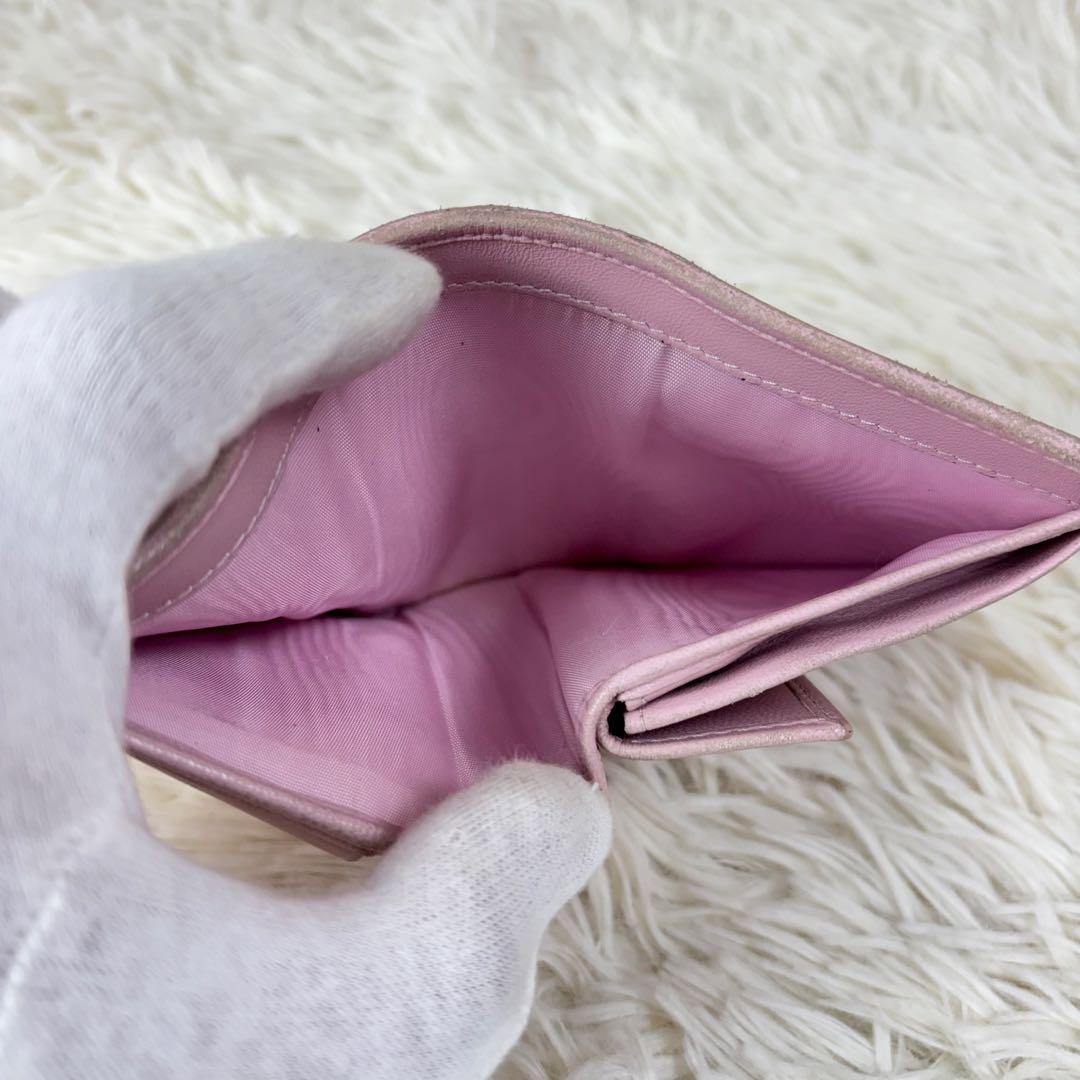 MIU MIU ミュウミュウ マテラッセ 二つ折り財布 ピンク