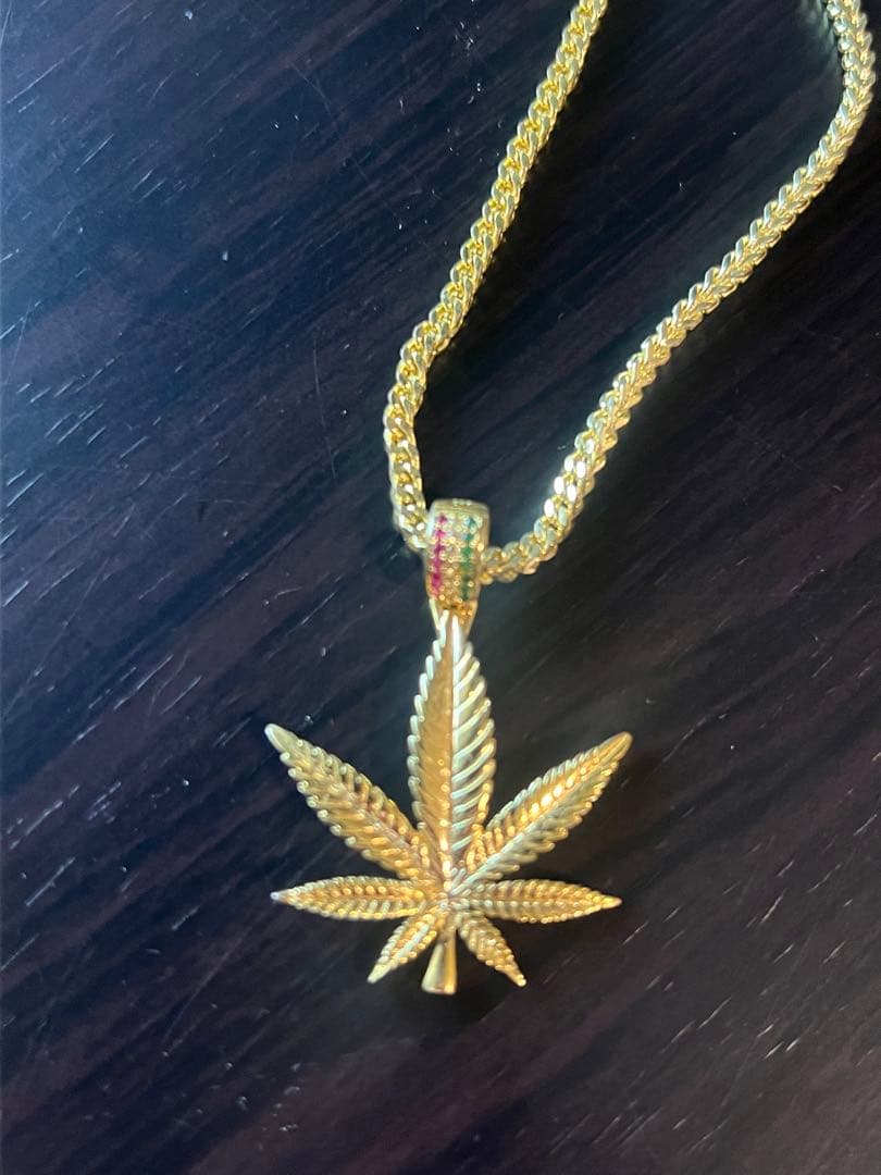 アクセサリー King ice Snoop dogg leaf necklace weed