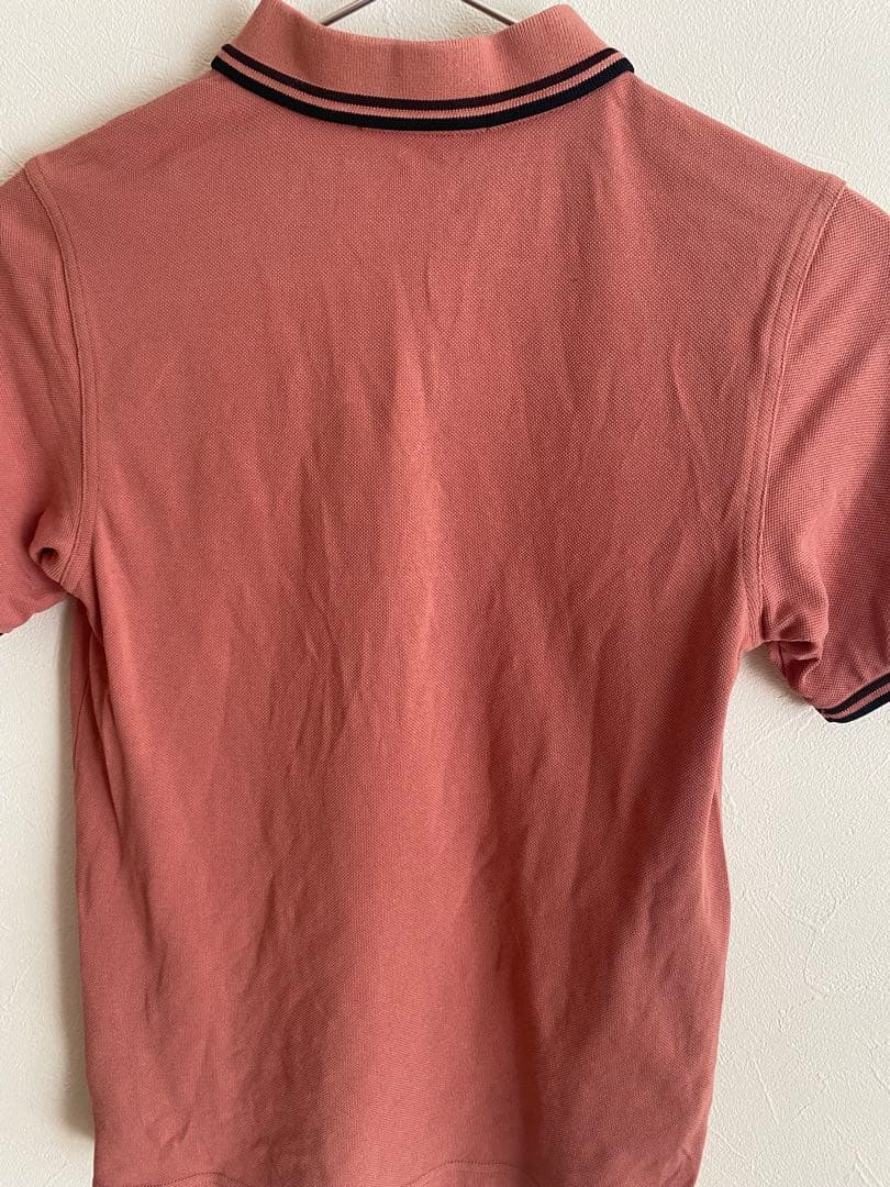 FRED PERRY ピンク ポロシャツ 半袖 UK 8