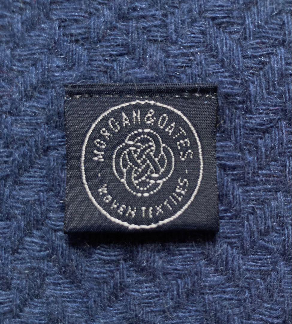 美品【MORGAN&OATES】モーガンアンドオーツヘリンボーンチェックストール