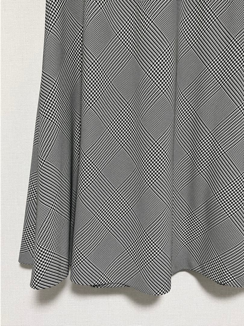 火花様**UNITED ARROWS フレアマキシスカート グレー チェック