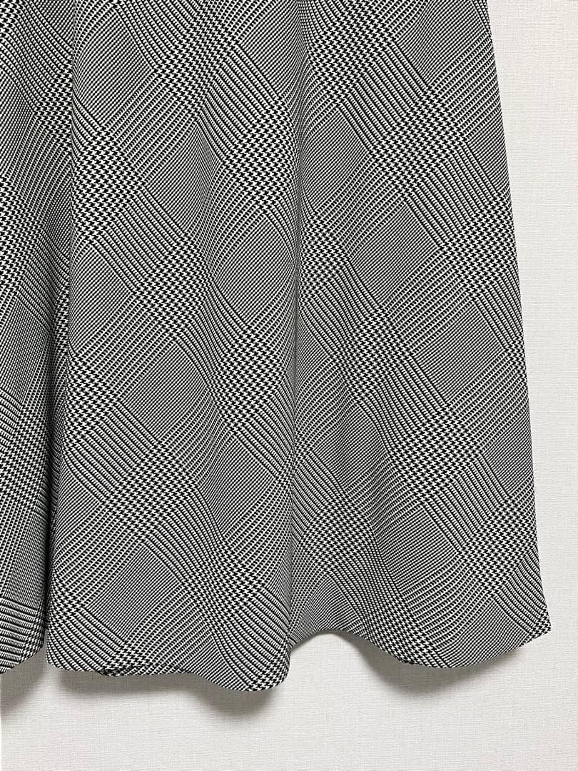 火花様**UNITED ARROWS フレアマキシスカート グレー チェック