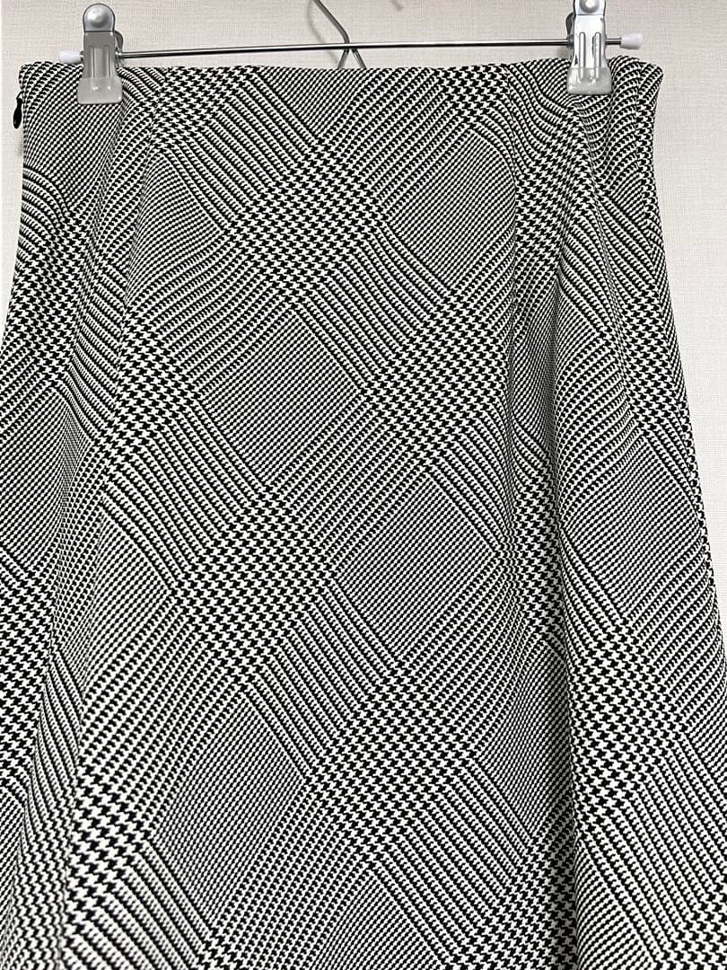 火花様**UNITED ARROWS フレアマキシスカート グレー チェック
