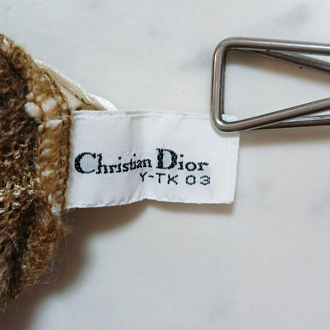 Christian Dior モヘヤ調 シャギーカーディガン CDボタン　ラメ