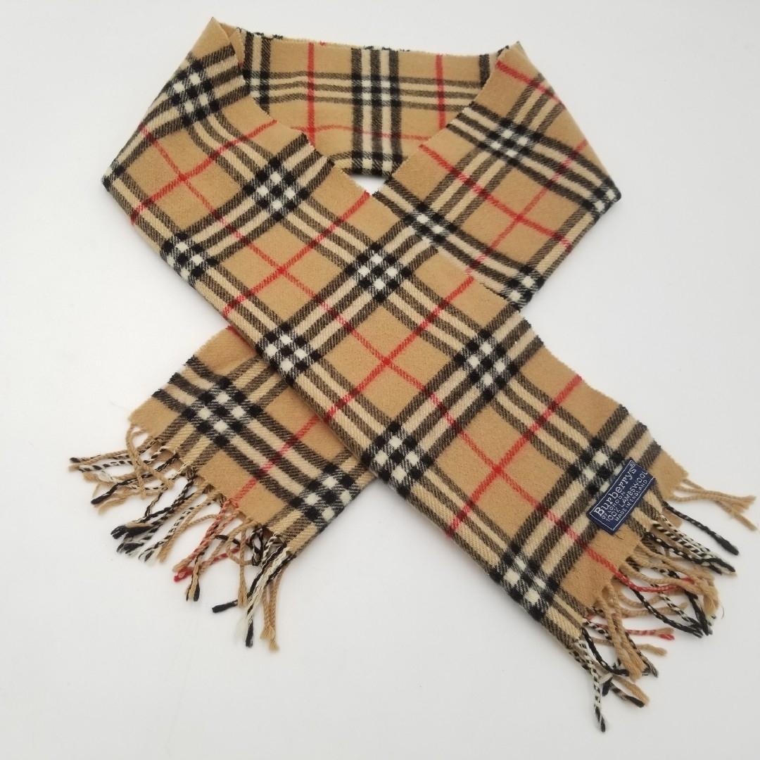 美品 BURBERRY バーバリー マフラー ノバチェック 羊毛