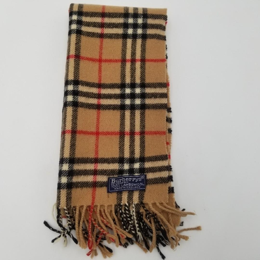 美品 BURBERRY バーバリー マフラー ノバチェック 羊毛