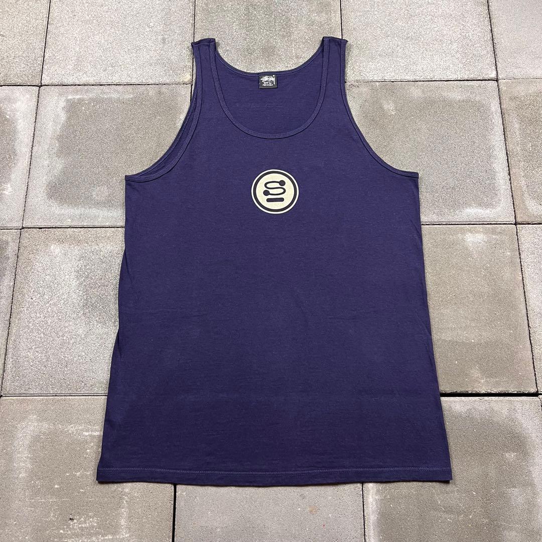 トップス 90s USA stussy jamiroq logo tank top L