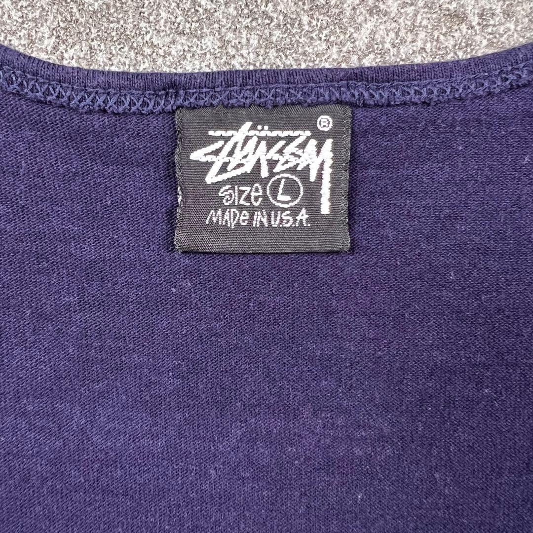 トップス 90s USA stussy jamiroq logo tank top L