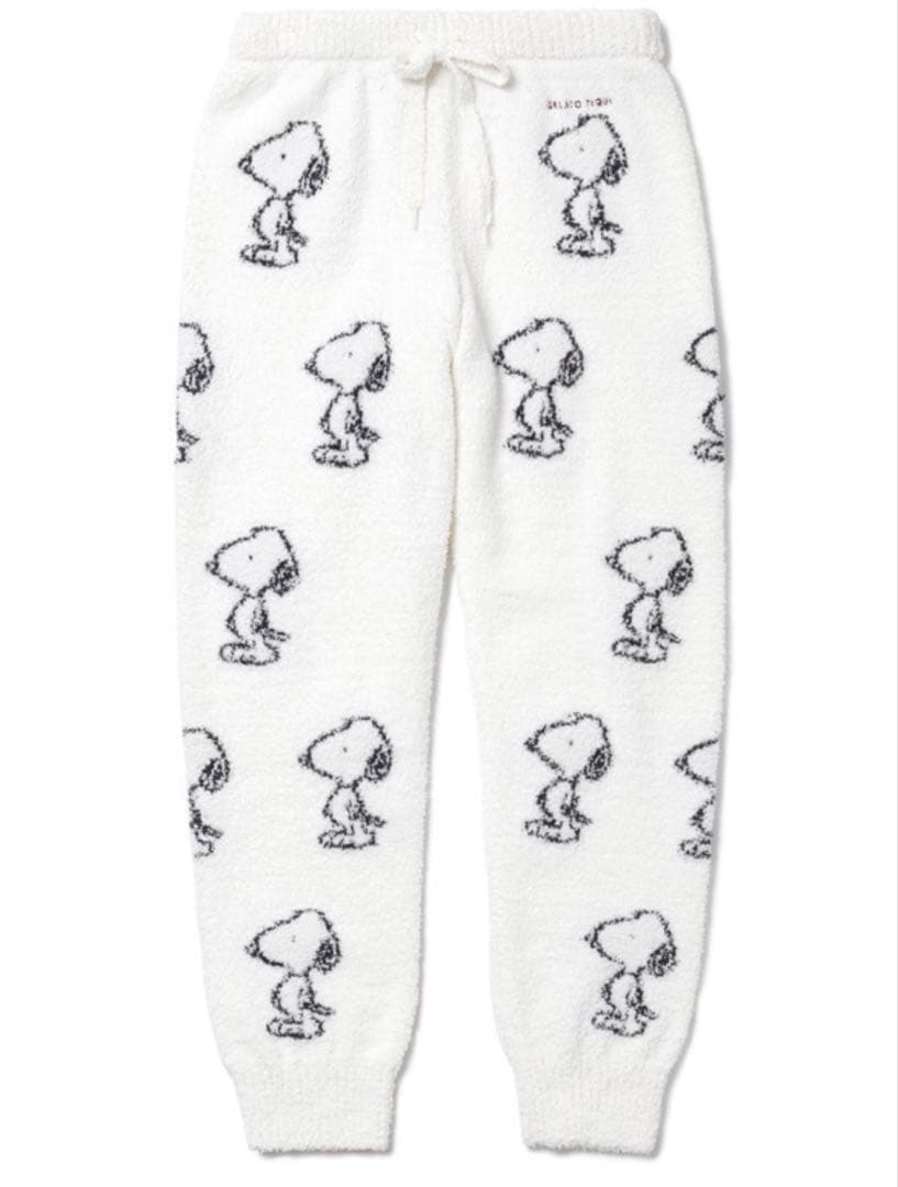 【新品】ジェラートピケ 【PEANUTS】SNOOPY ジャガード ロングパンツ