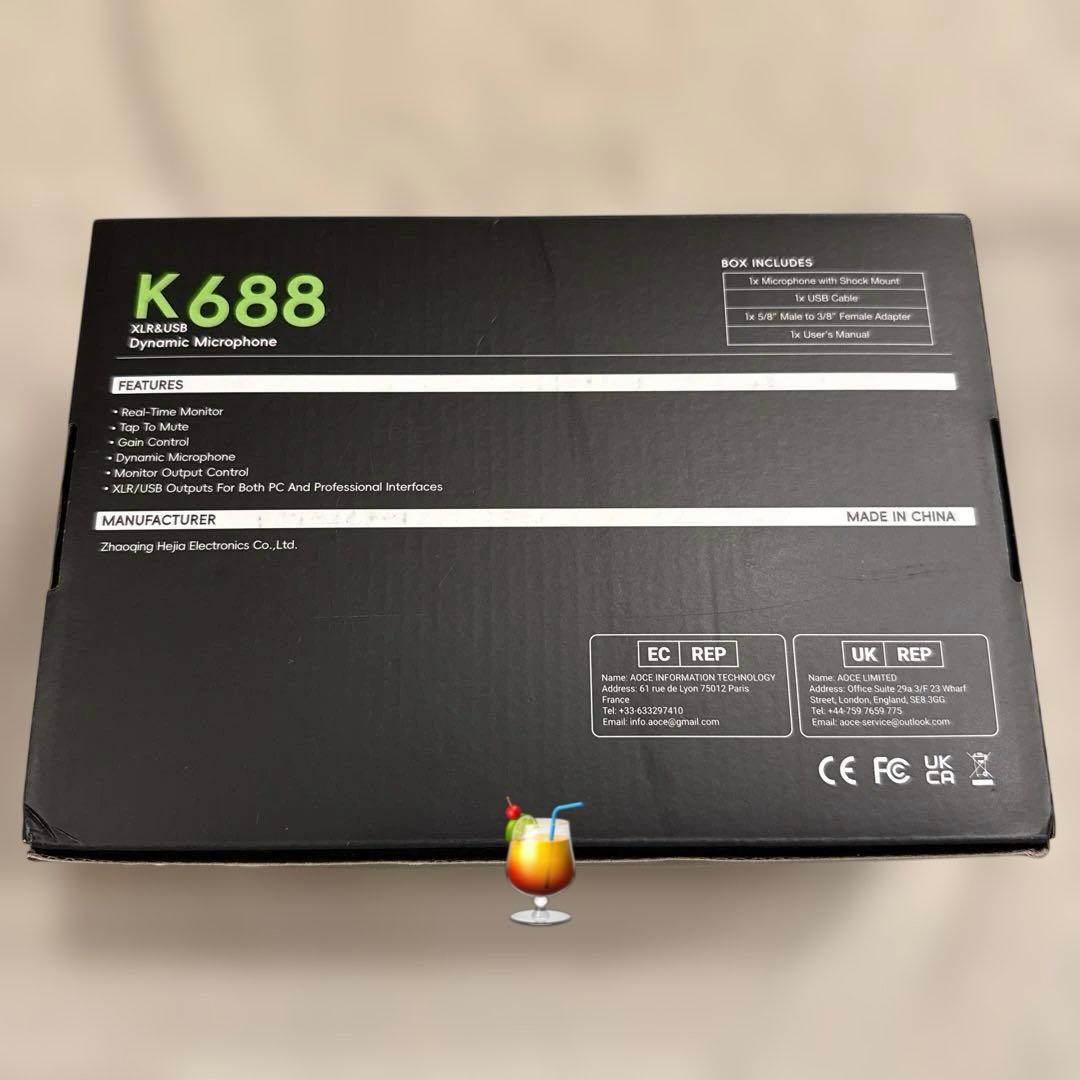 未使用）FIFINE ダイナミックポットキャストマイク USB/XLR接続可能