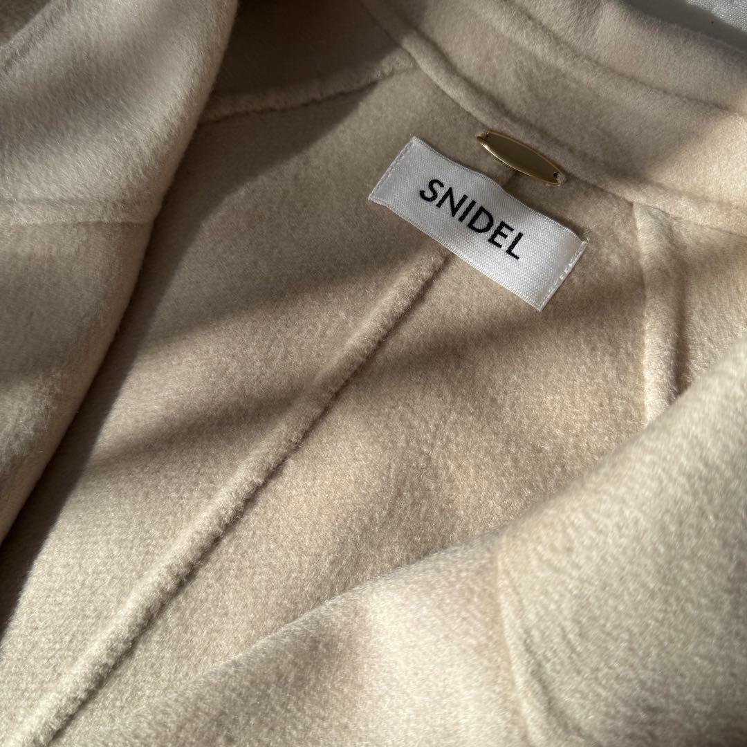 【超美品✨】SNIDELウロコカシミヤ ロングコート size0 ベージュ