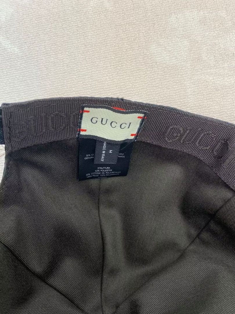 GUCCI ブラック ベースボールキャップ M