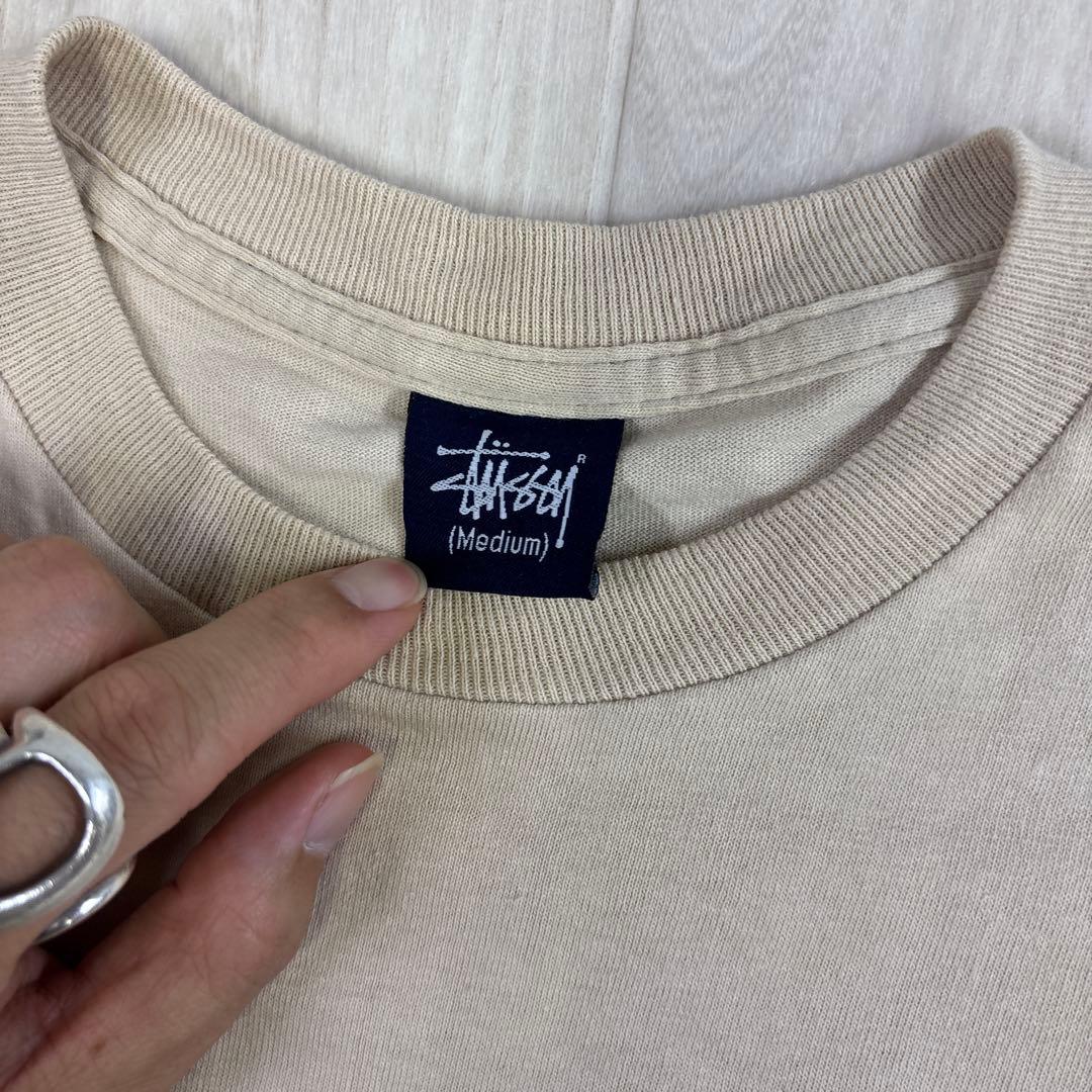Stussy LEILOWハワイアンプリント Tシャツ ベージュ　オールド