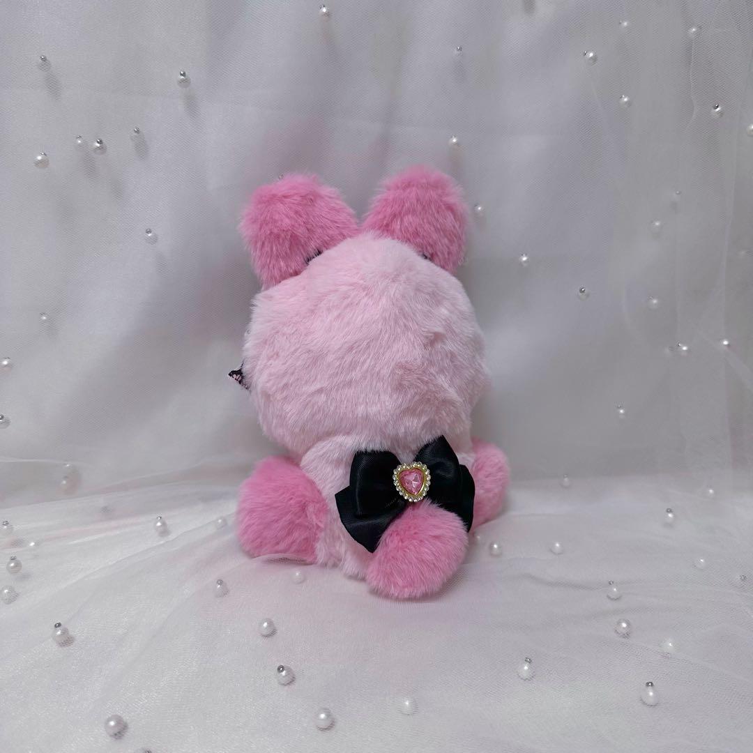 ぬい服 10~13cm おすわり うさぎ ピンク 黒