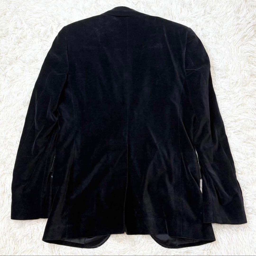 希少✨未使用級 DOLCE&GABBAN ベロア テーラードジャケット 黒