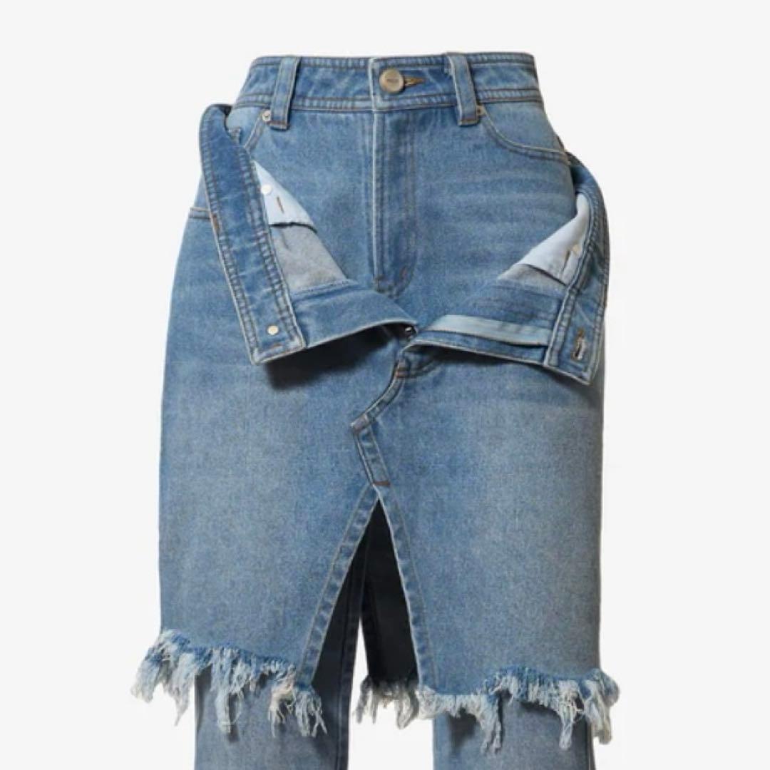 プールデ POOLDE LOOSE DENIM PANTS デニム パンツ S