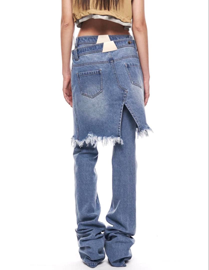 プールデ POOLDE LOOSE DENIM PANTS デニム パンツ S