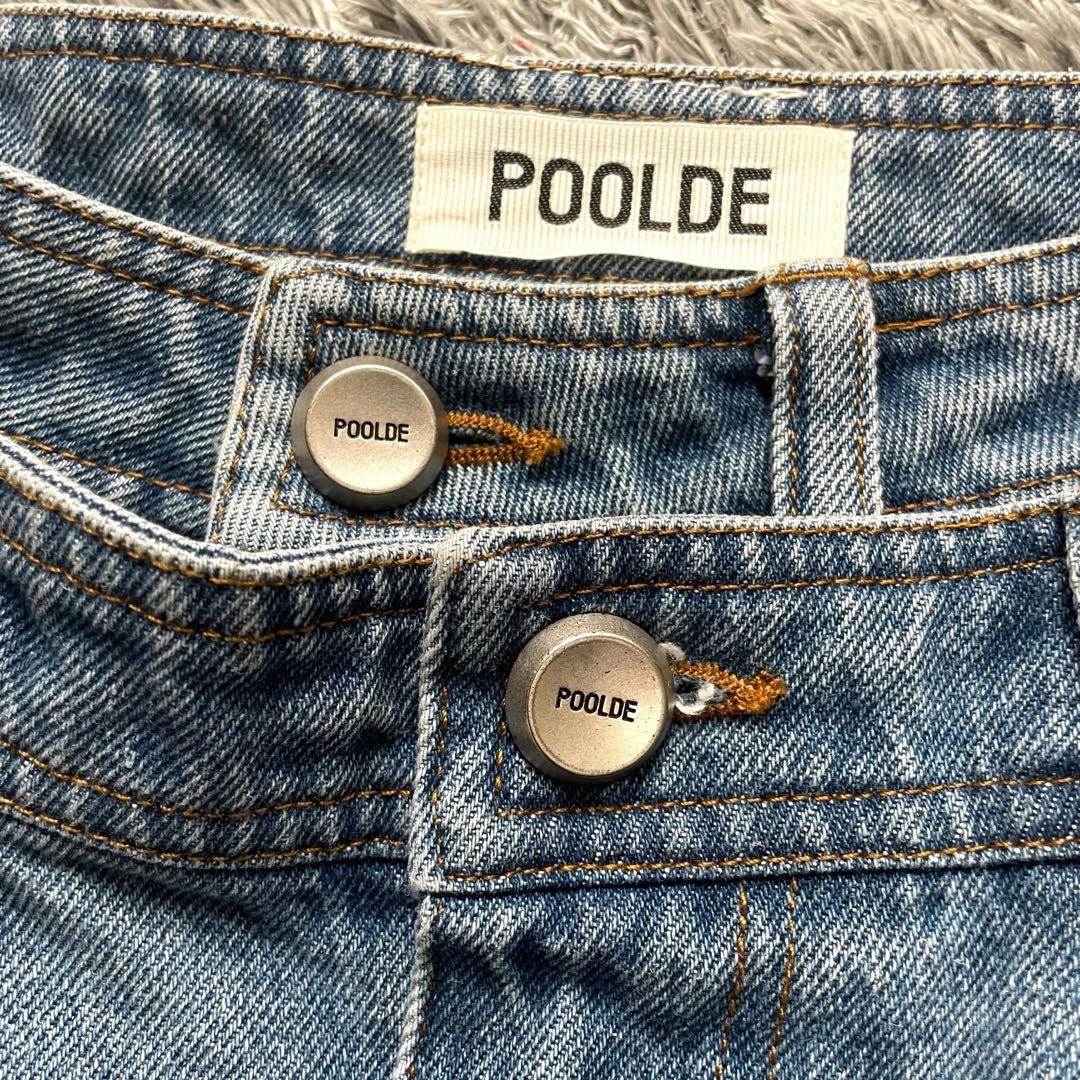 プールデ POOLDE LOOSE DENIM PANTS デニム パンツ S