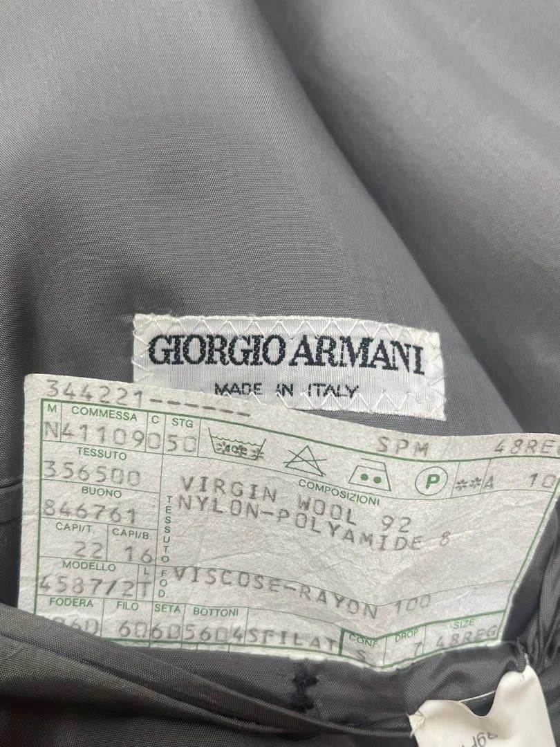 Giorgio Armani ストライプ ダブルブレストジャケット