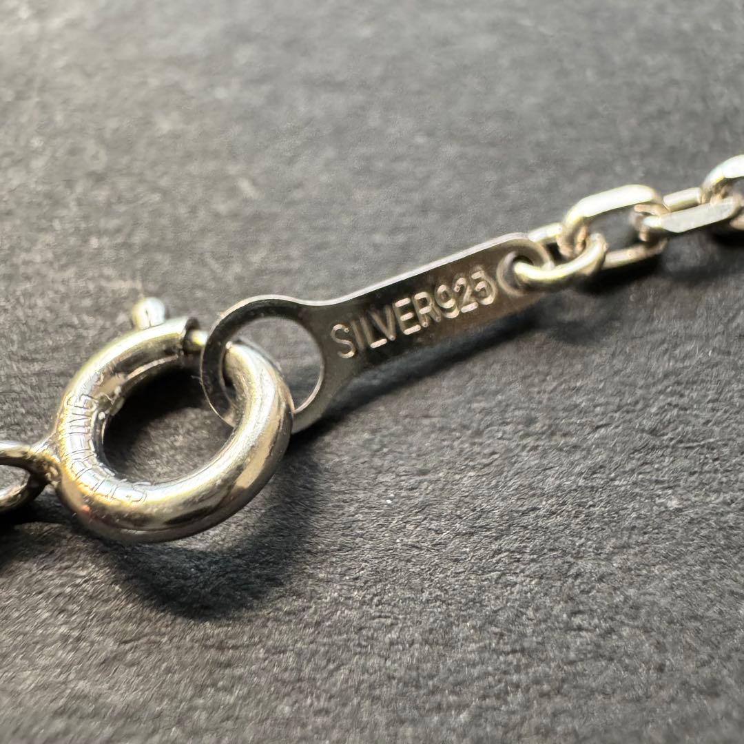 【40㎝ silver925】ヴィンテージ 太角チェーン ネックレス