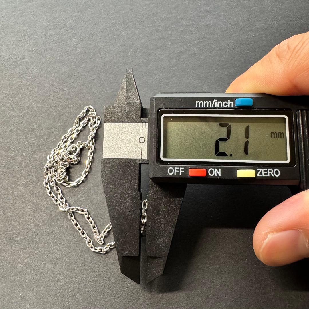 【40㎝ silver925】ヴィンテージ 太角チェーン ネックレス