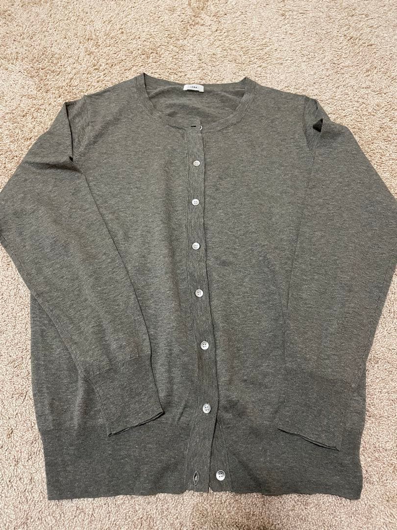 新品 イエナ IENA　コットン麻クルーネックカーディガン