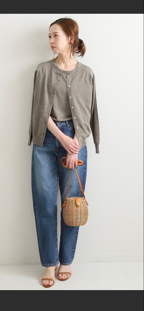 新品 イエナ IENA　コットン麻クルーネックカーディガン