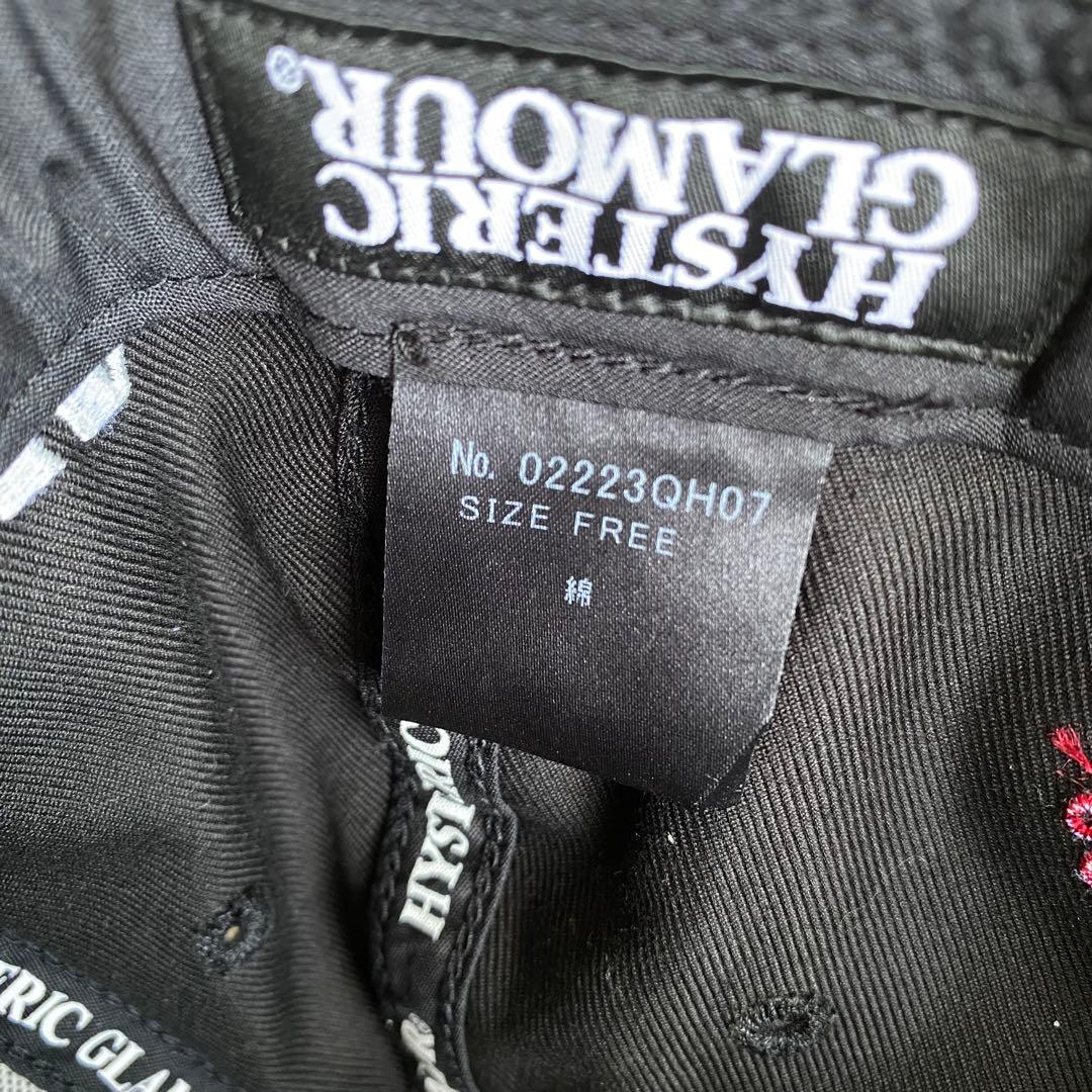 HYSTERIC GLAMOUR HG刺繍ロゴ　キャップ　ヒスガール　ブラック