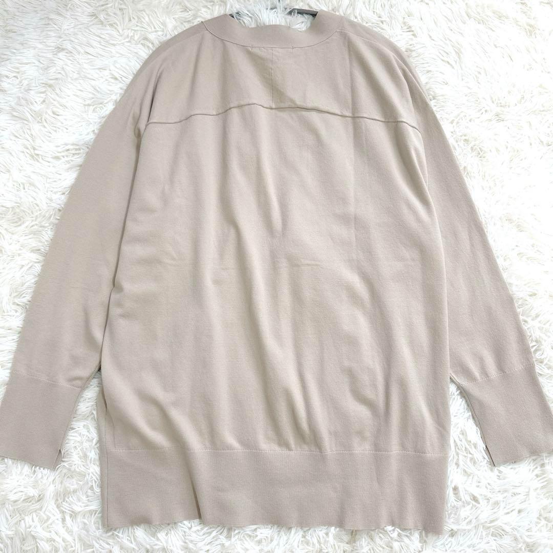 24SS 極美品 3XL 23区 ロングカーディガン ベージュ 羽織り 春ニット