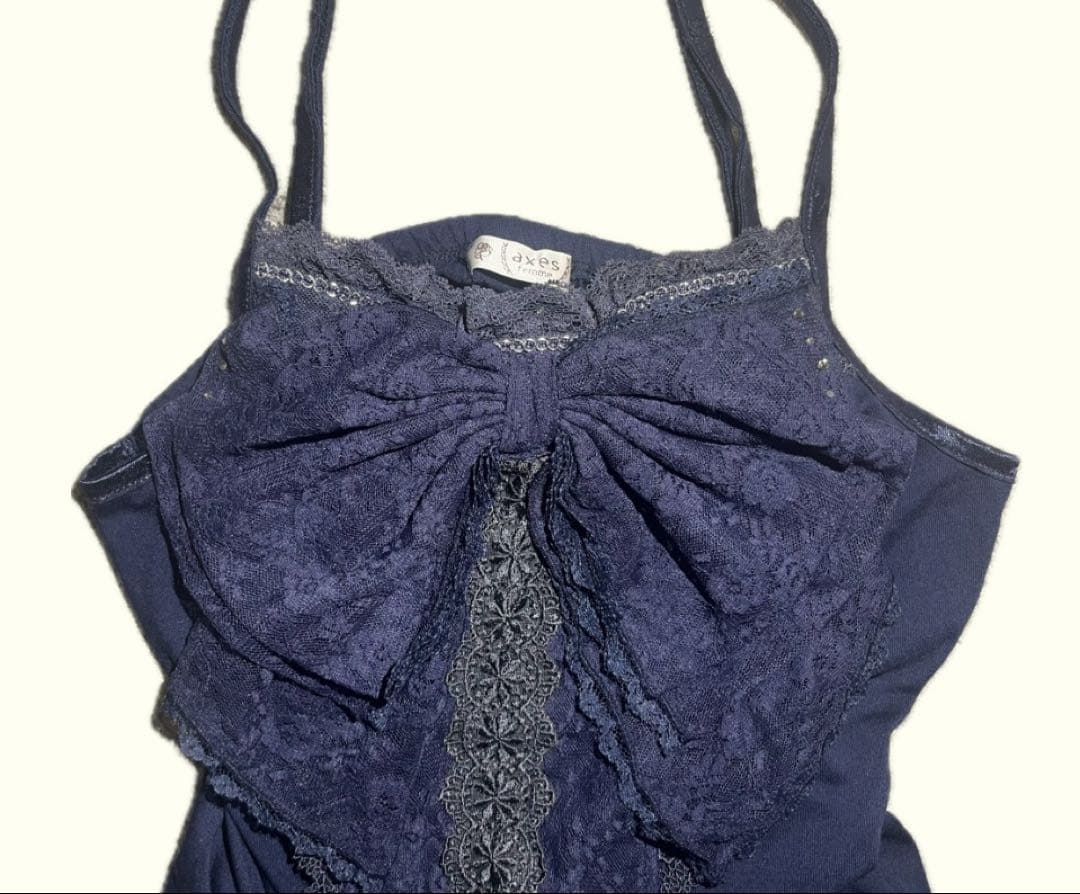 【週末限定値下げ中♪】axes femme　ビッグリボンキャミソール⑅﻿